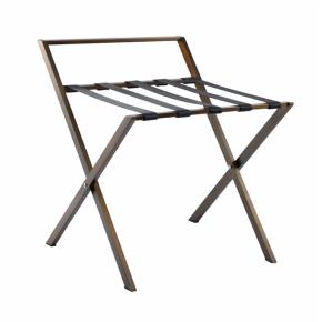 Hotel stainless steel luggage rack - Brown color 