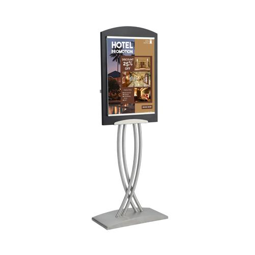 Hotel sign stand - Stainless steel with stable base 