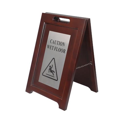 Hardwood Caution Wet Floor Sign Double-Sided 