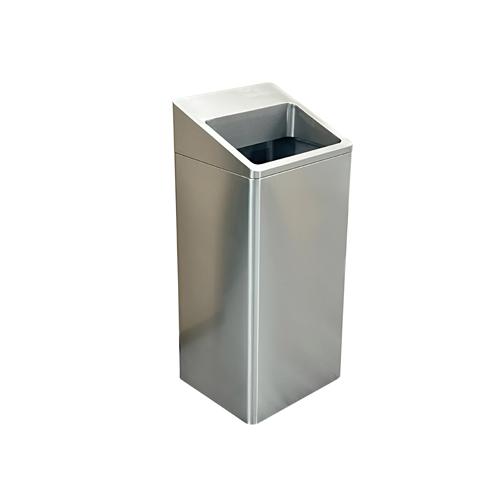 Stainless steel lobby trash can 