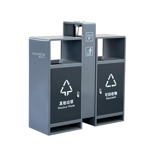 Stainless steel recycle outdoor trash can 