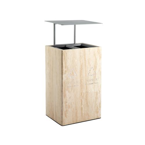 Natural marble commercial trash can for hotel