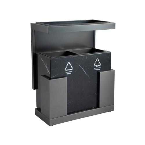 Black Marquina marble trash can for Hotel 