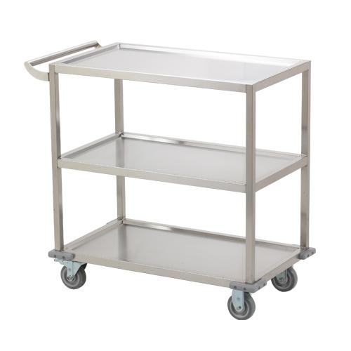 Stainless Dining Cart-3 Shelf Heavy Duty Utility Cart on Wheels