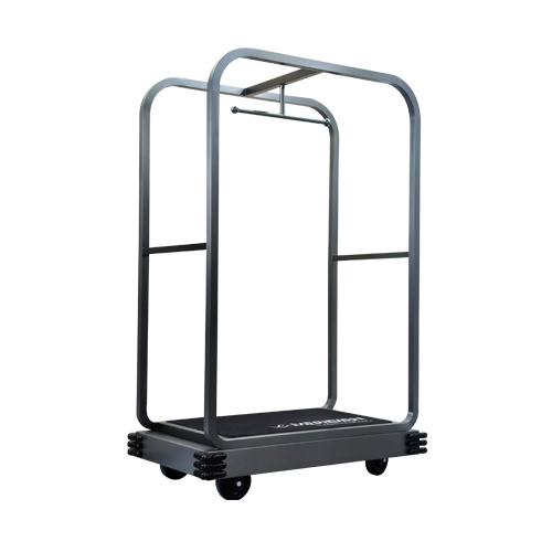 Luxury stainless gunmetal finished hotel luggage trolley
