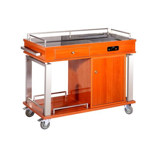 Flambé trolleys induction electric 1 cooking zone