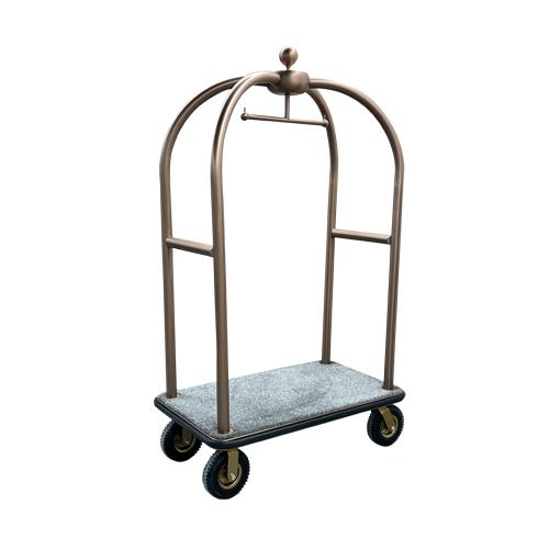 Classic stainless hotel luggage cart