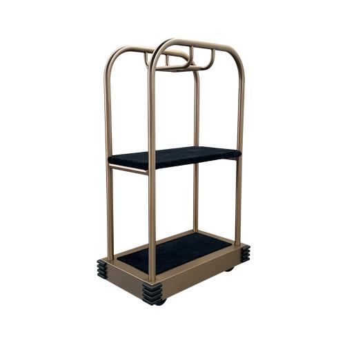 Stainless rose gold hotel luggage trolley 