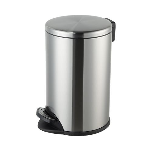 Stainless hotel room pedal trash bin 