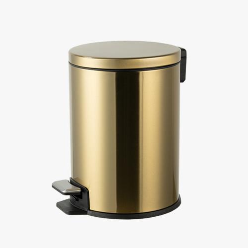 Stainless hotel room pedal trash bin  