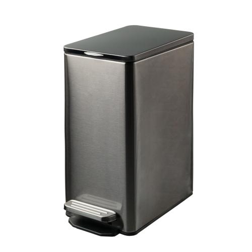 Stainless hotel room pedal trash bin 