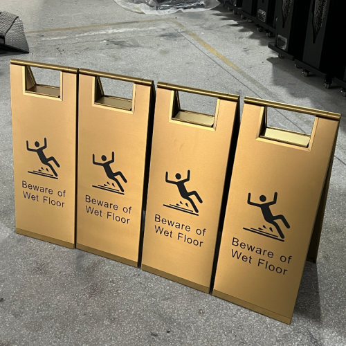 Stainless safety warning sign