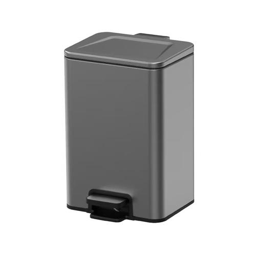 Stainless hotel room pedal trash bin 