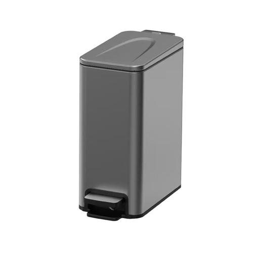 Stainless hotel room pedal trash bin  