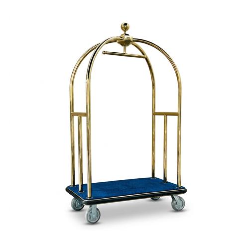 Stainless polished gold hotel luggage carts 